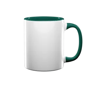 11 oz Inner & Handle Colored Mug - Green