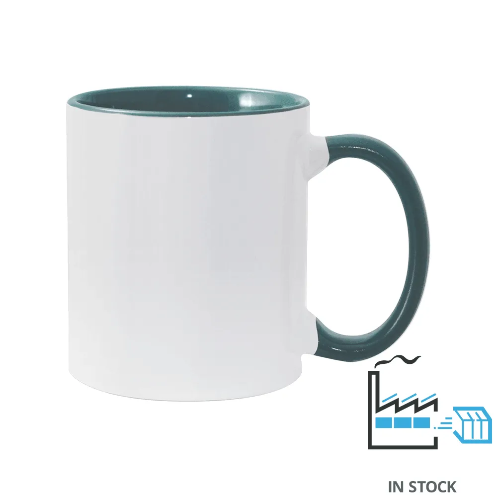 11 oz Inner & Handle Colored Mug - Green