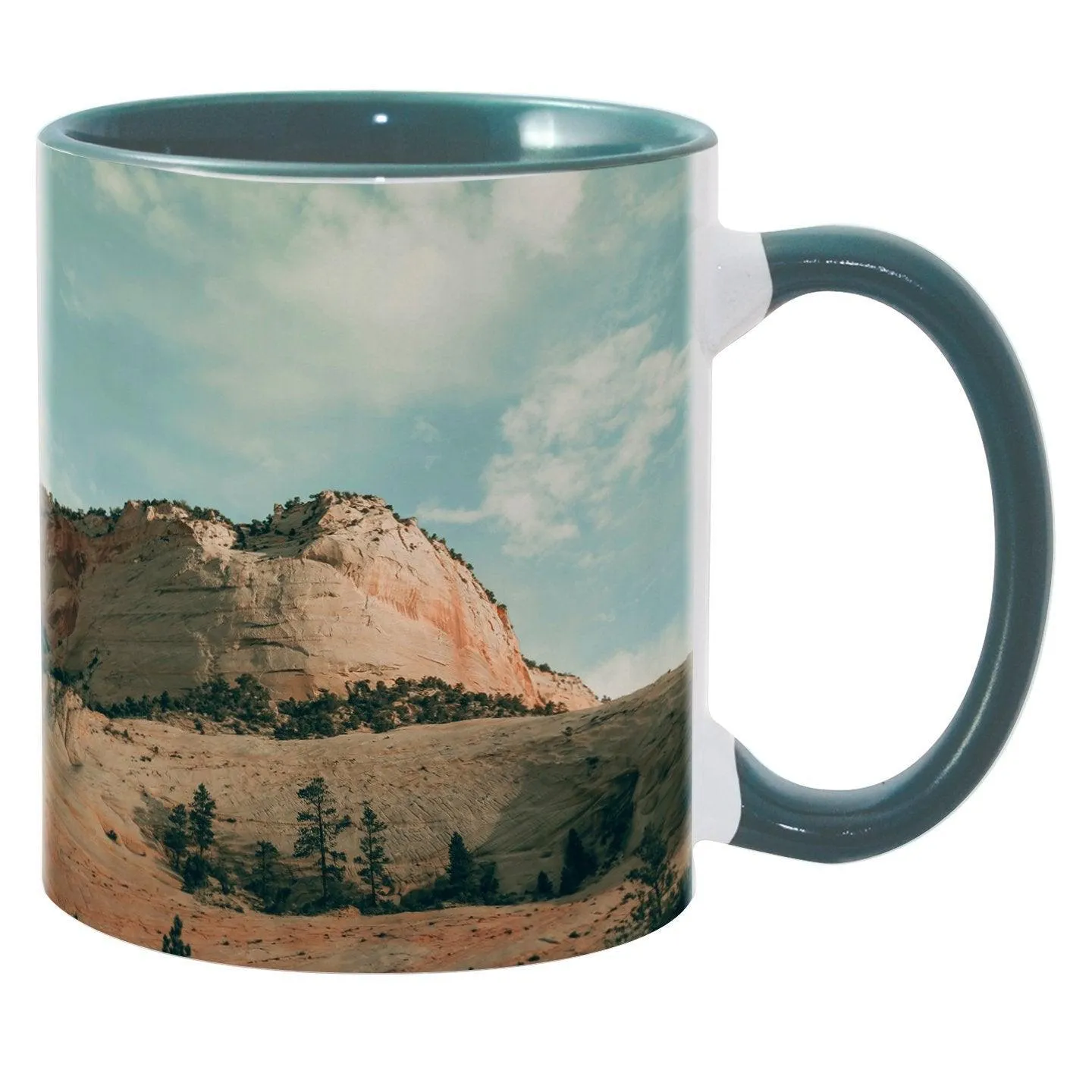 11 oz Inner & Handle Colored Mug - Green