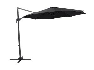 9.5ft Offset Patio Umbrella, 360 Degree - Black