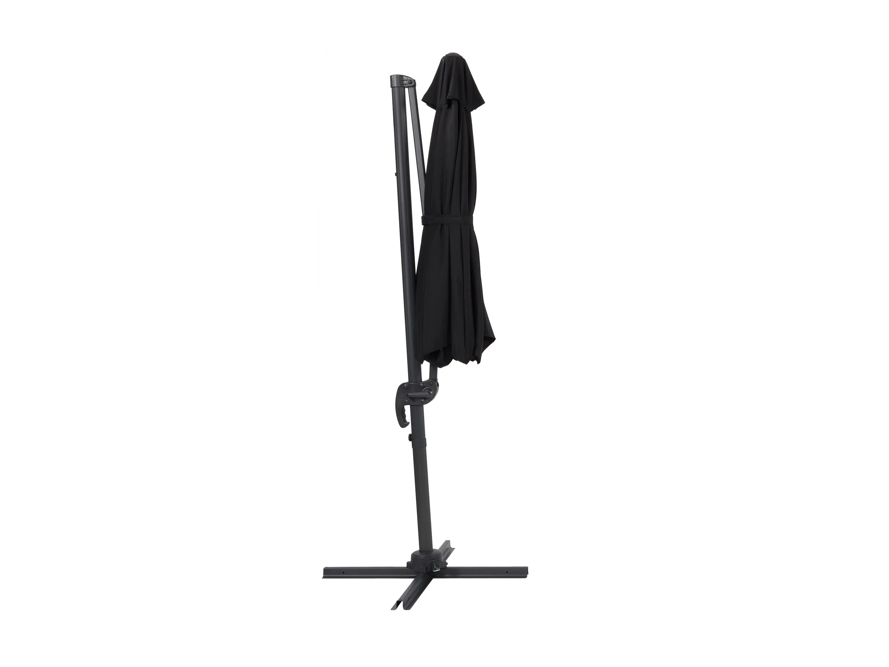 9.5ft Offset Patio Umbrella, 360 Degree - Black