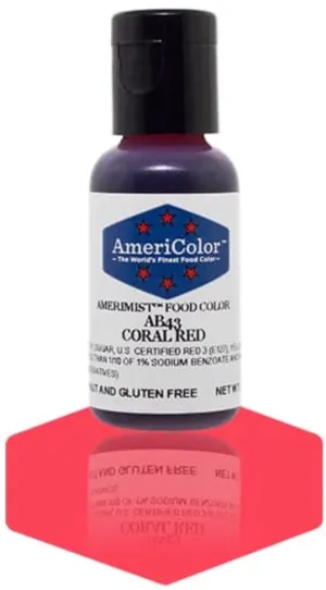 AB43-Coral Red Americolor Amerimist Food Color