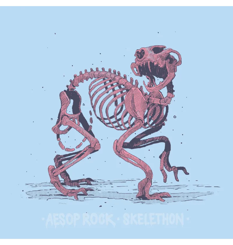 Aesop Rock - Skelethon Women's Shirt, Light Blue