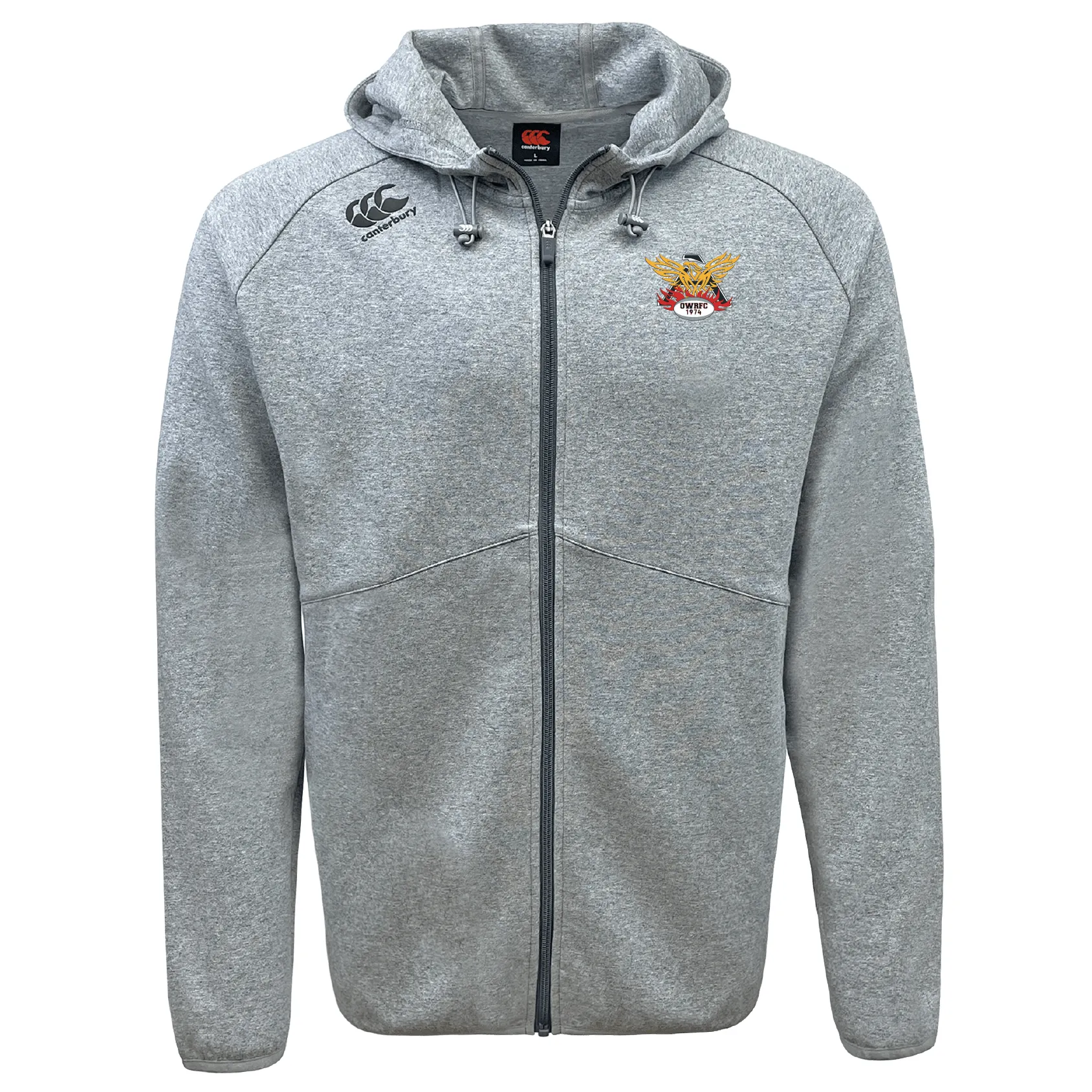 Atlanta Old White Rugby Tempo Vapodri Full-Zip Hoodie by Canterbury