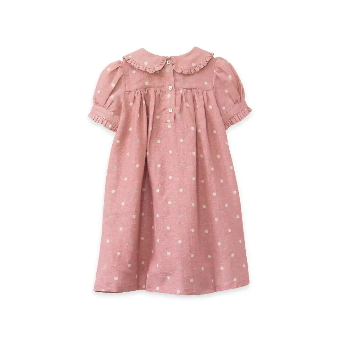 Beet World Selah Dress, Pink Polka Dot