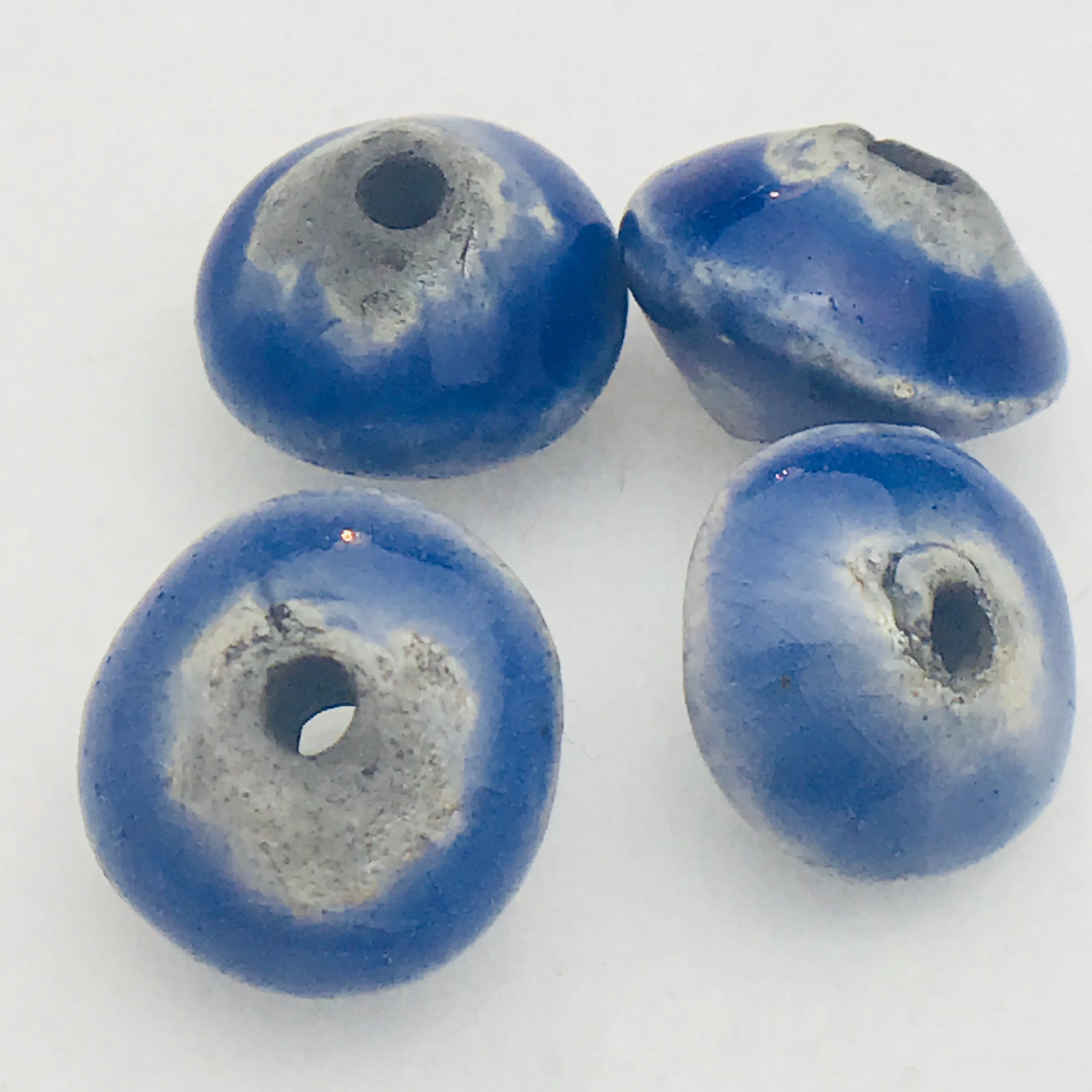 Bicone Ceramic Bead by Keith O'Connor, Navy Blue