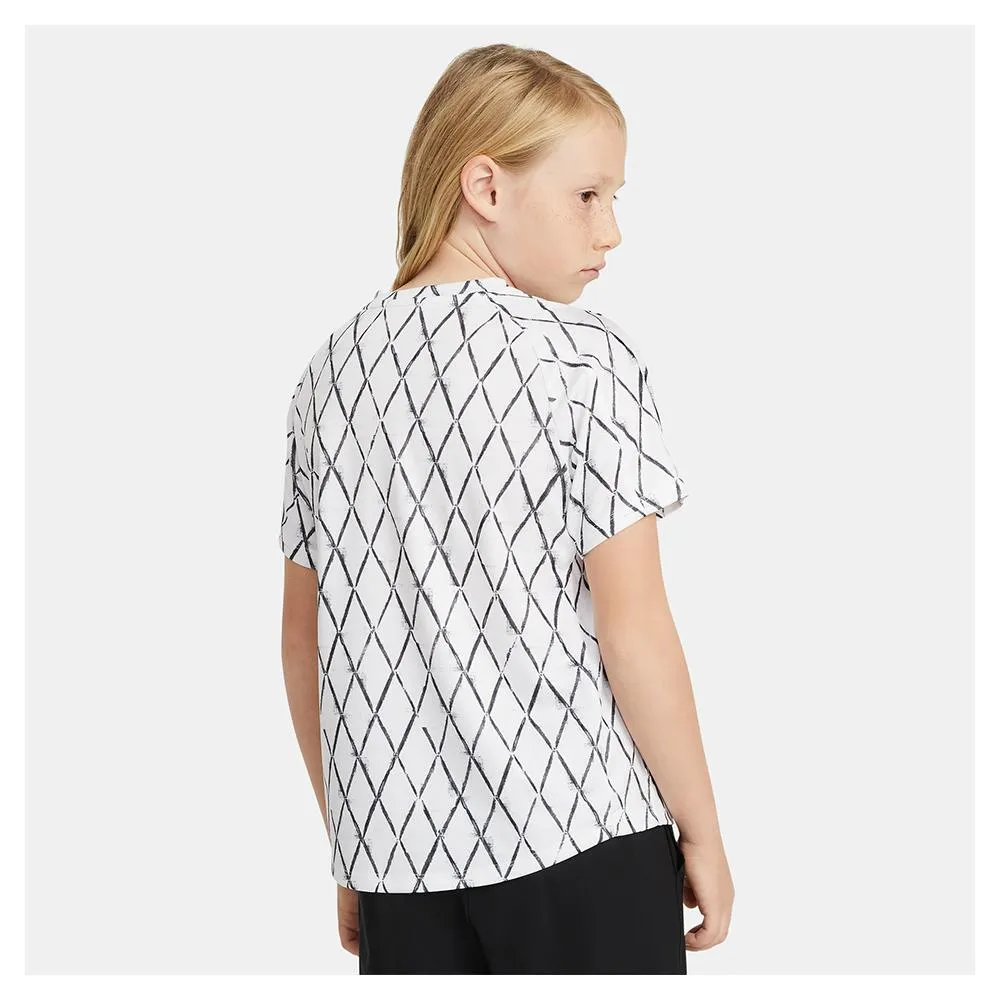 Boys' Court Dri-FIT Victory Printed Tennis Top