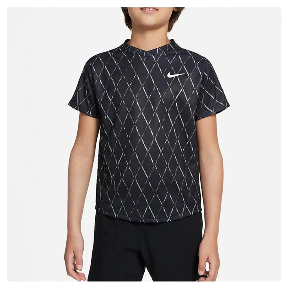 Boys' Court Dri-FIT Victory Printed Tennis Top