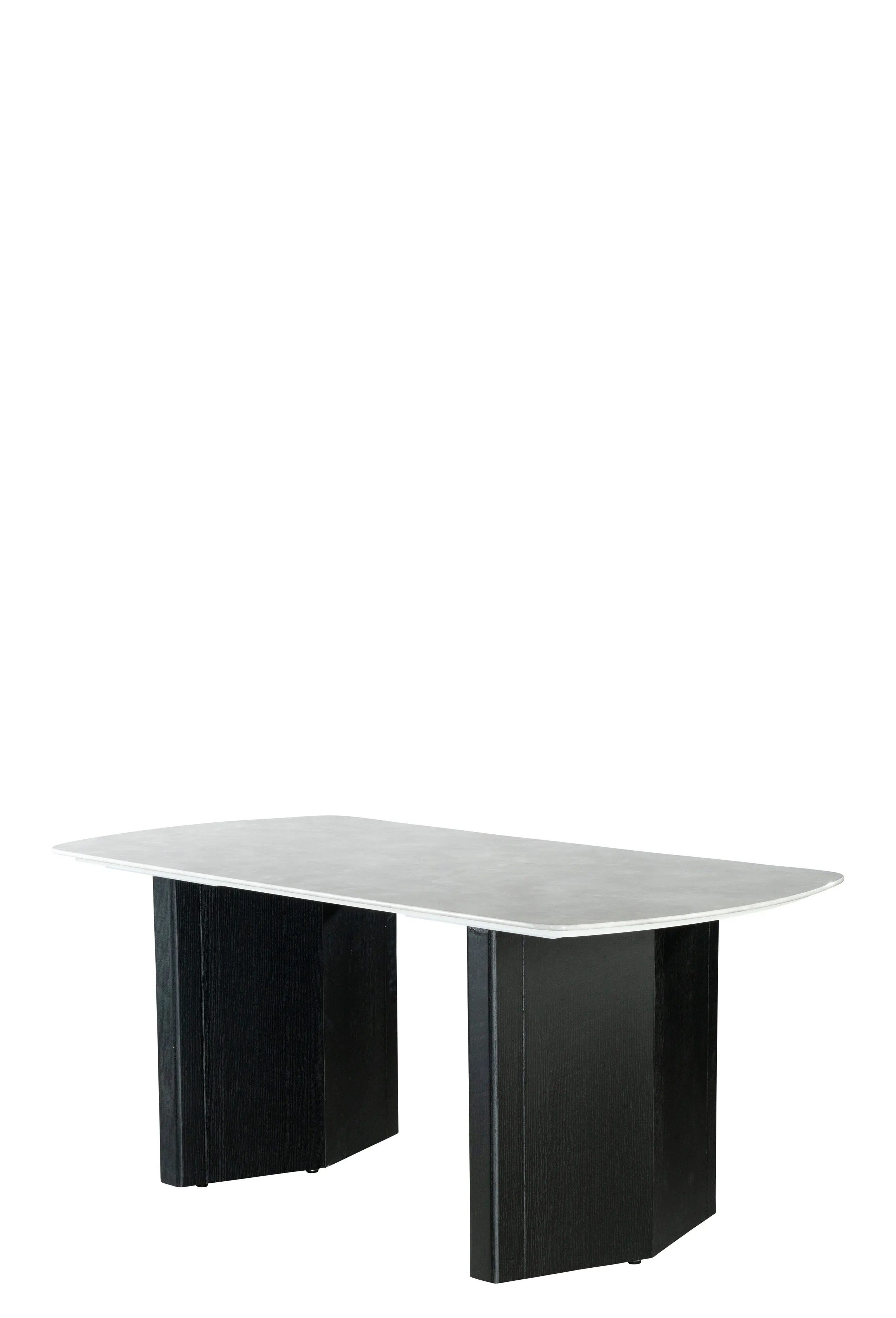 Bradley Rectangular Dining Table in Black and White