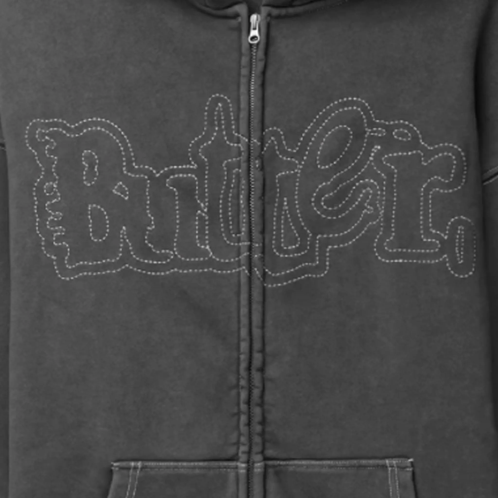 Butter Goods Breakdown Zip-Thru Hood (Washed Black)