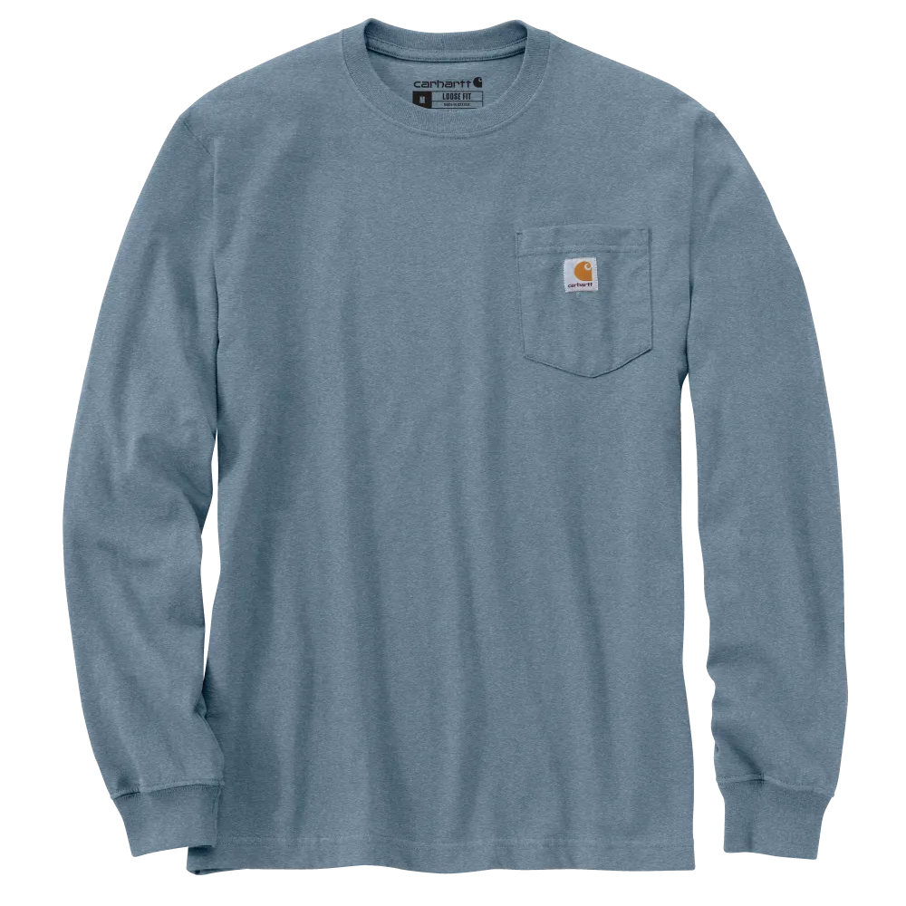 Carhartt Mens Loose Fit Heavyweight Long Sleeve Pocket T-Shirt