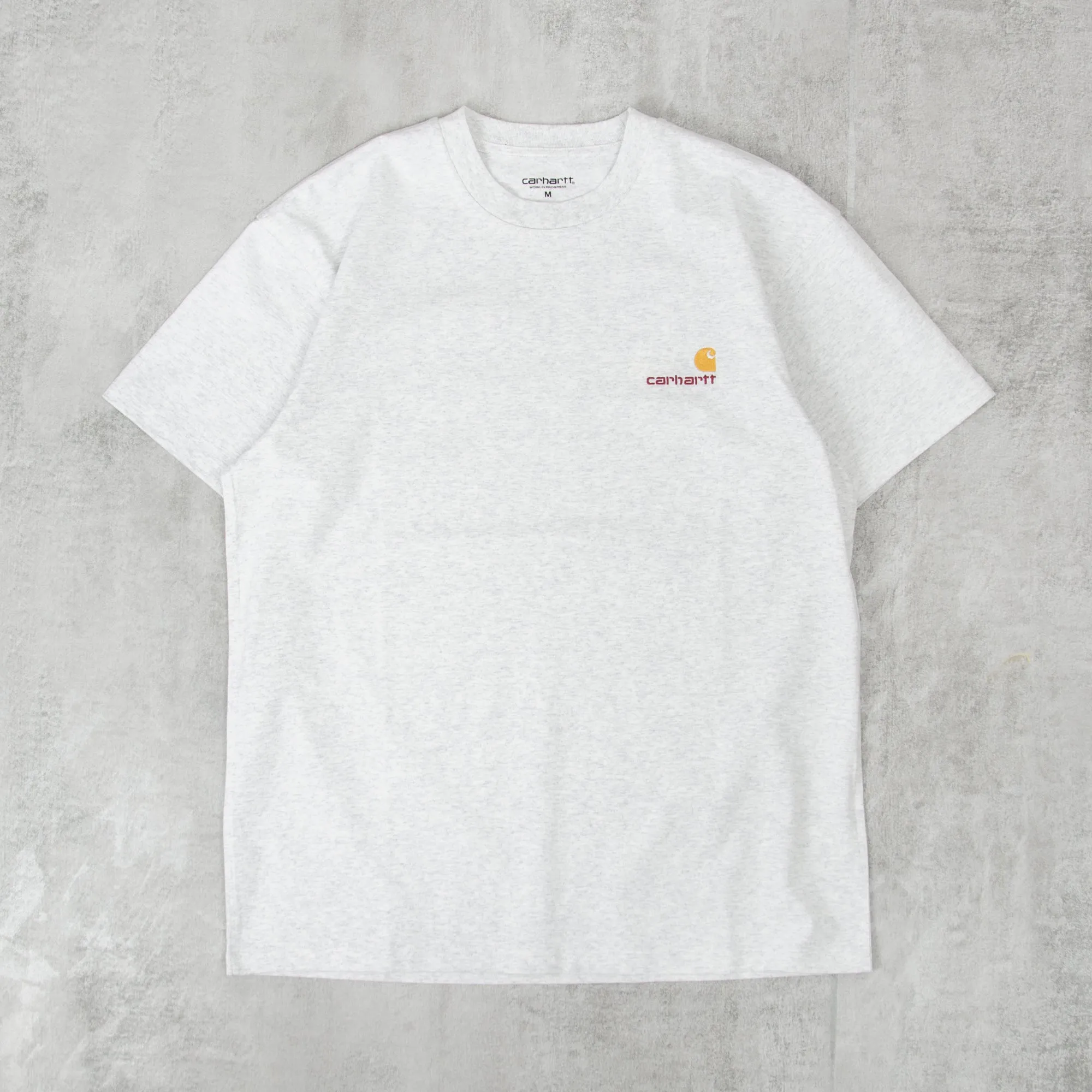 Carhartt WIP American Script S/S Tee - Ash Heather