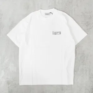 Carhartt WIP Stamp Tee - White / Black Stonewashed