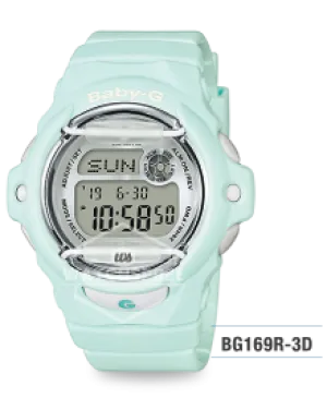 Casio Baby-G Pastel Color Series Pastel Green Resin Band Watch BG169R-3D BG-169R-3D