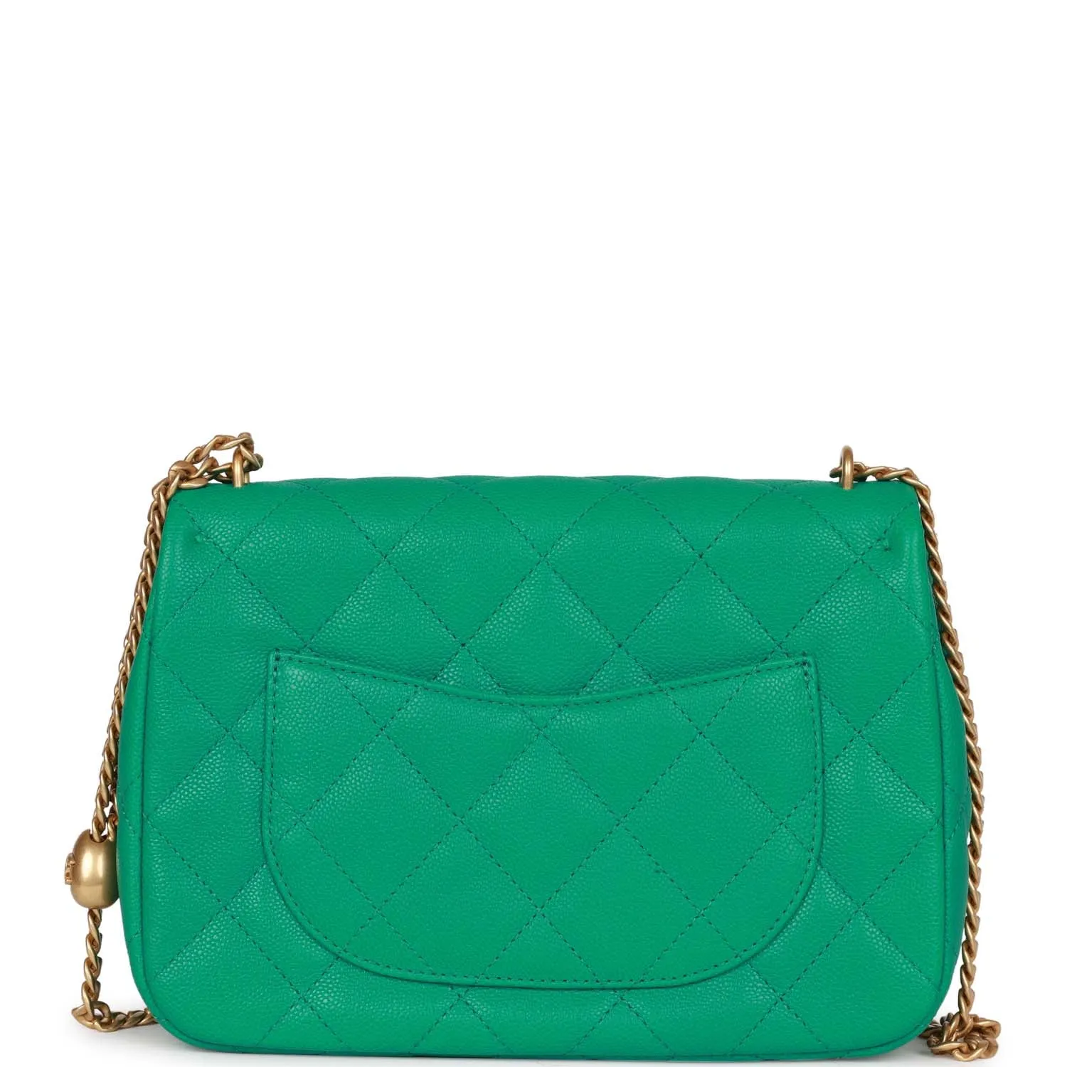 Chanel Medium Sweetheart Crush Flap Bag Green Caviar Antique Gold Hardware