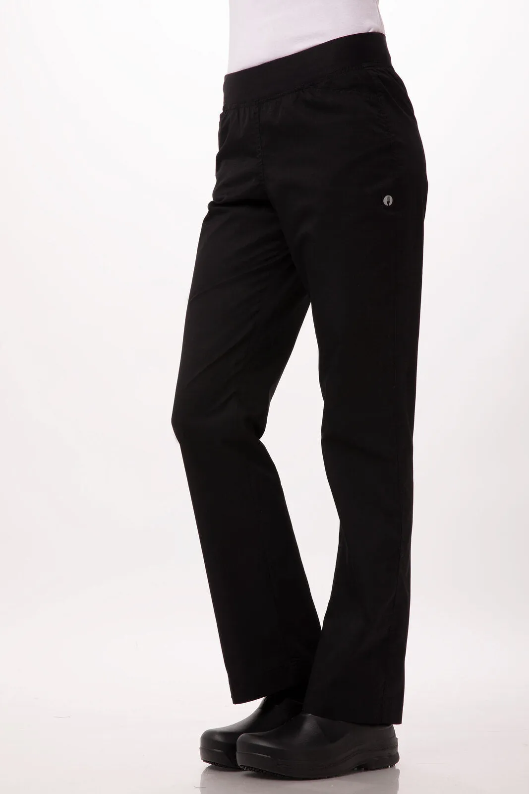 Chef Works Womens Lightweight Slim Chef Pants- Black