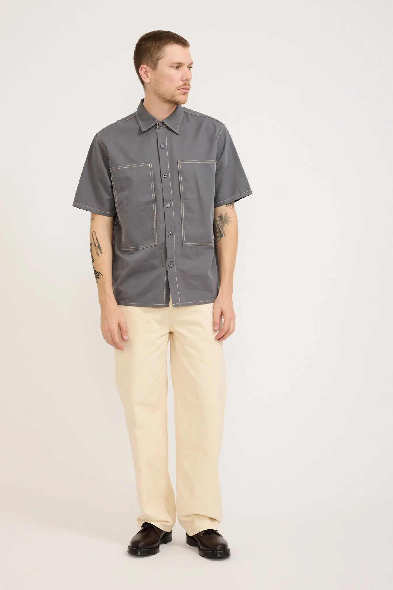 Cliff Short Sleeve Shirt Charcoal