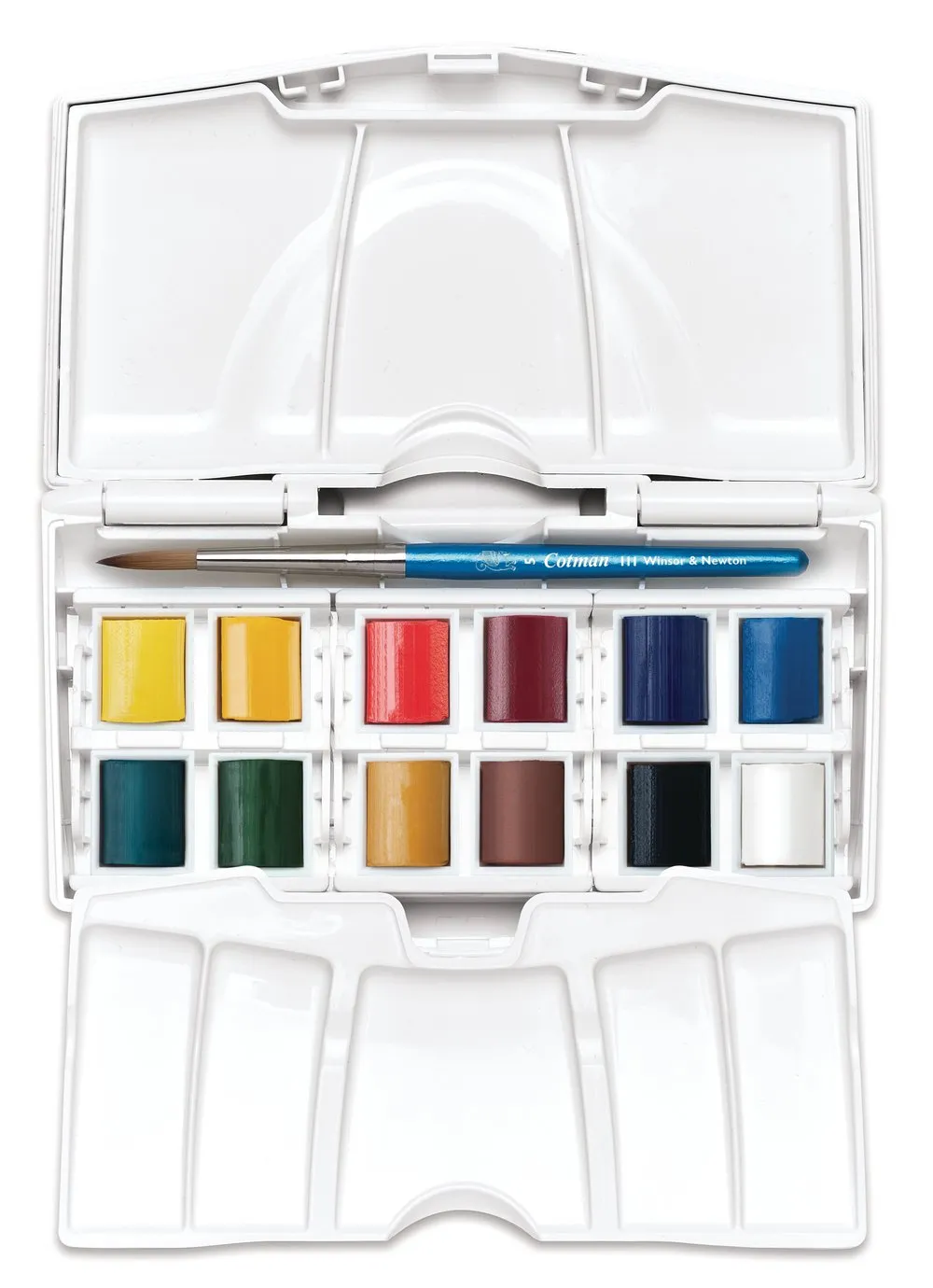 Cotman Watercolours Palette Pocket Set, 12 Half Pans (Winsor & Newton)