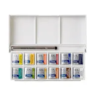 Cotman Watercolours Sketchers' Pocket Box, 12 Half Pans (Winsor & Newton)