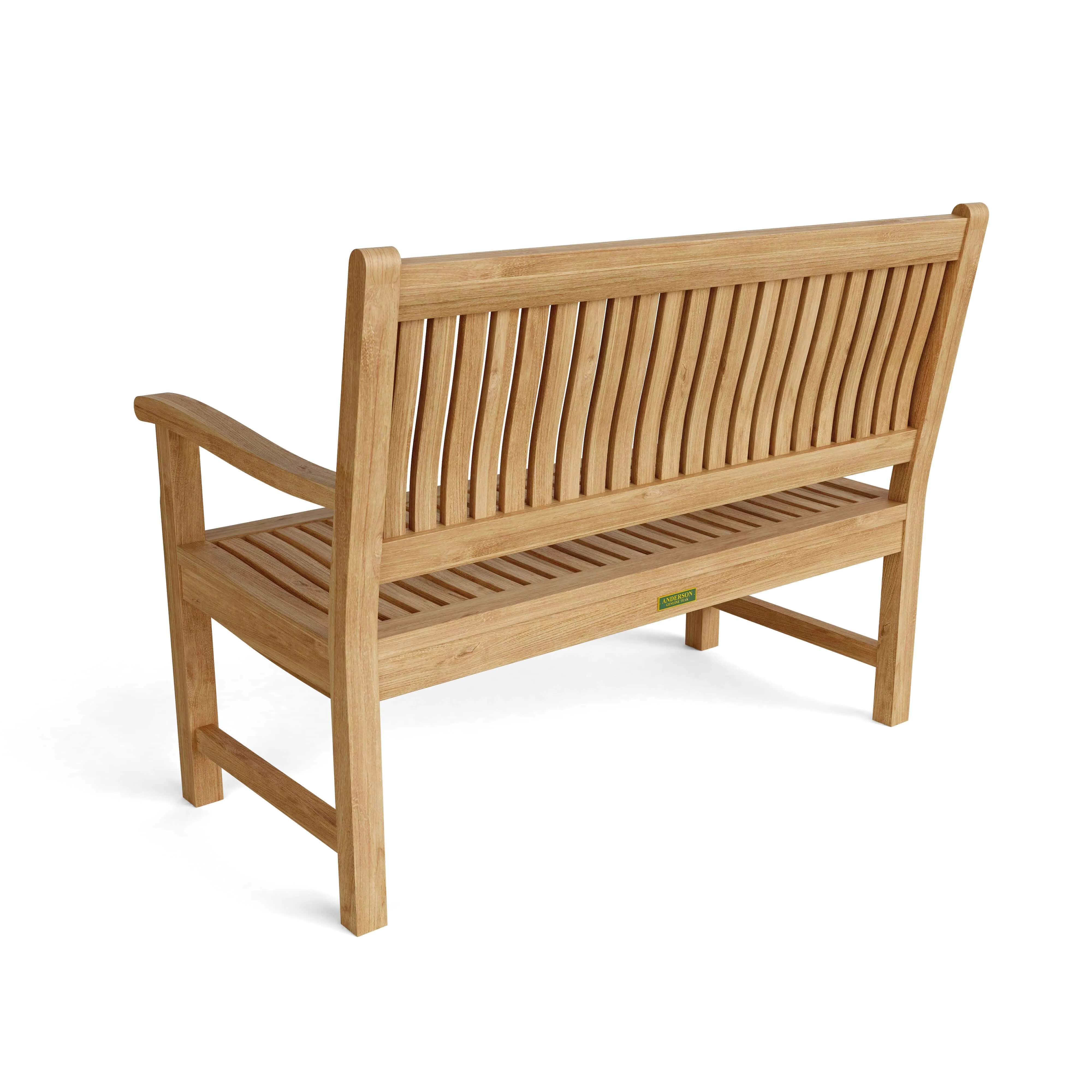 Del-Amo 2-Seater Bench, 36 H x 49 W x 32 D, Crafted In Teak & Sanded Smooth To Natural Form, Arrives In 5 - 9 Working Days.