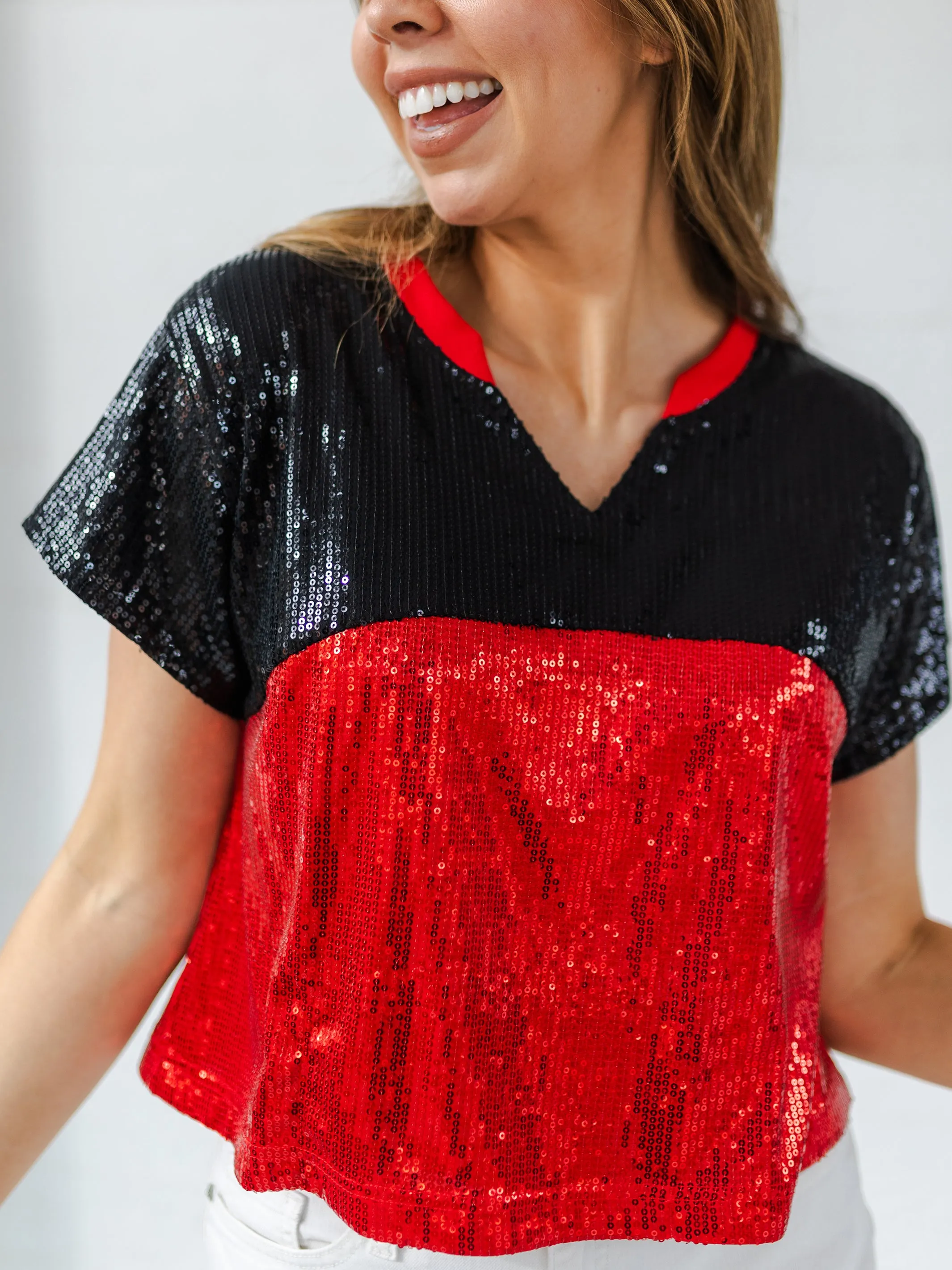 Diane Top | Red   Black