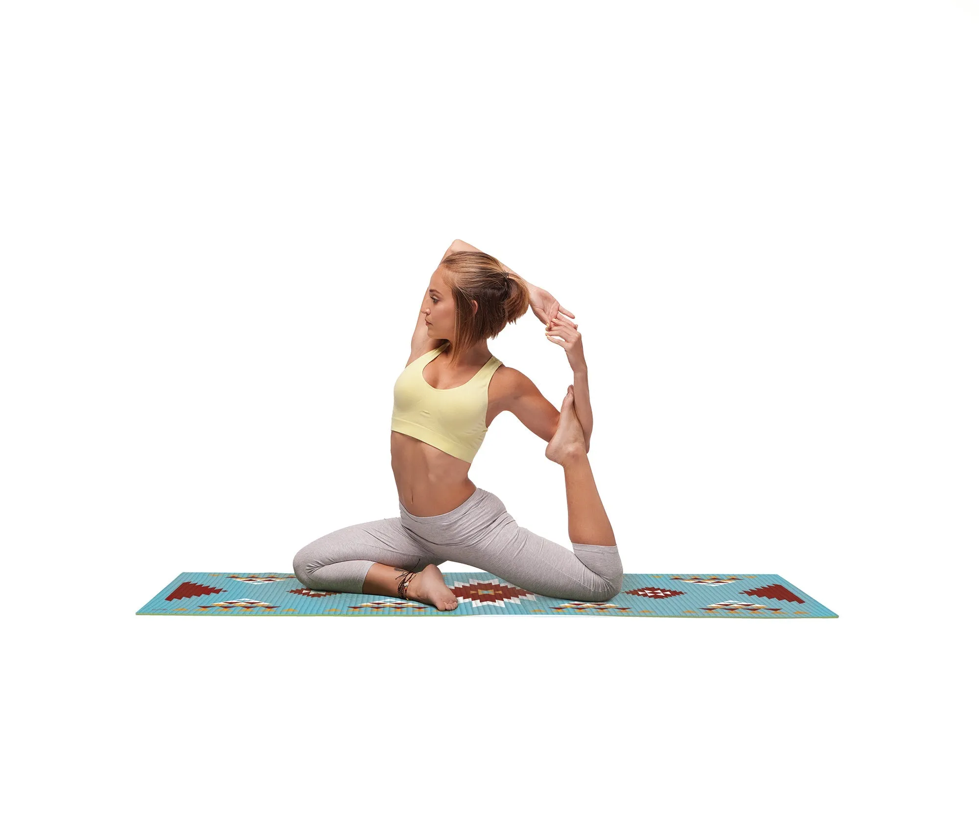 DOIY Yoga Mat Navajo TEAL/RED