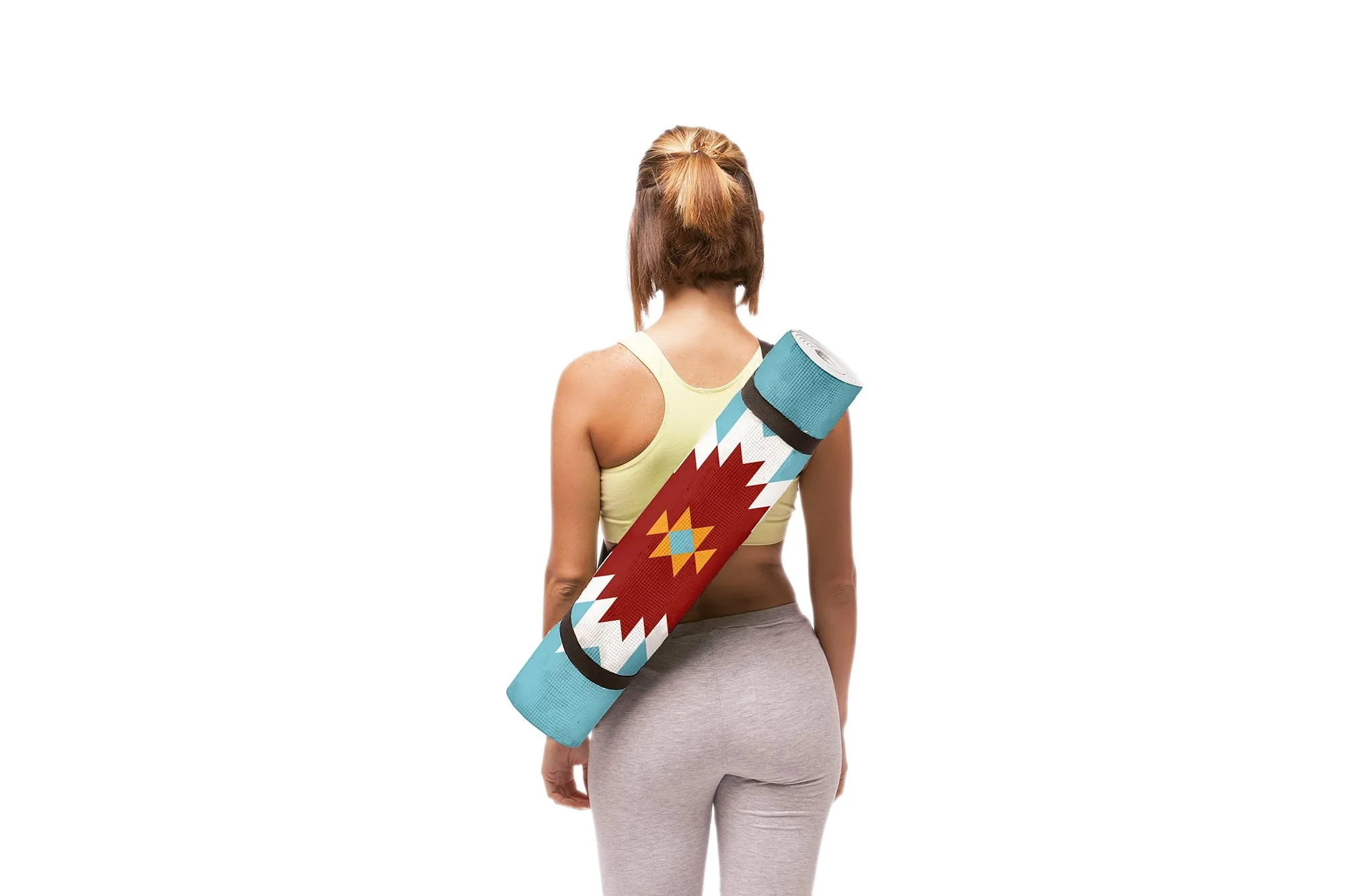 DOIY Yoga Mat Navajo TEAL/RED