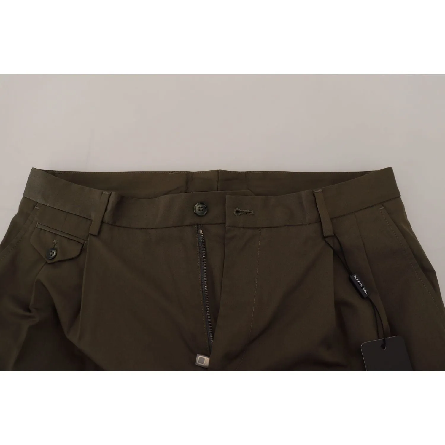 Dolce & Gabbana Elegant Green Cotton Chino Shorts