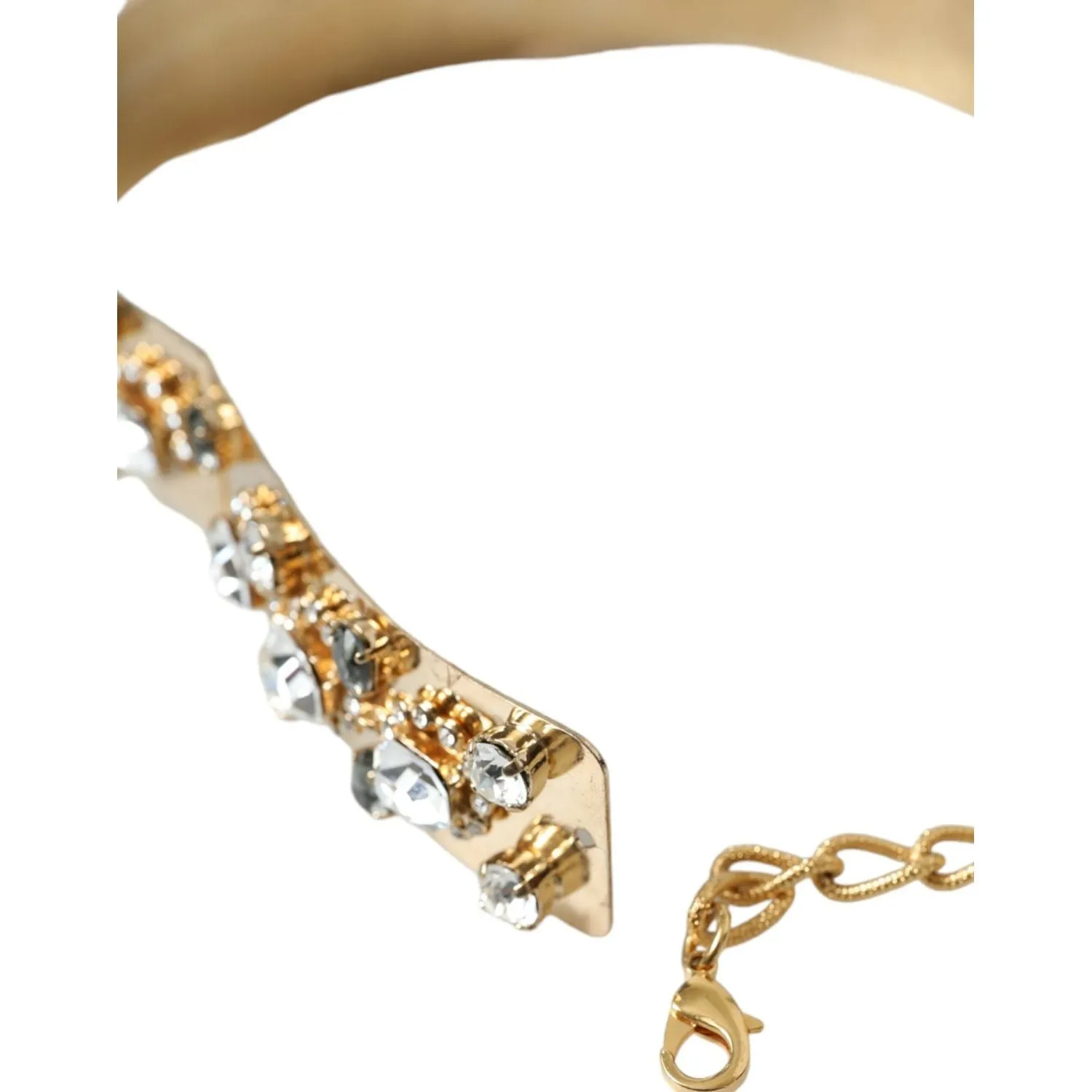 Dolce & Gabbana Gold-Tone Crystal Embellished Waist Belt