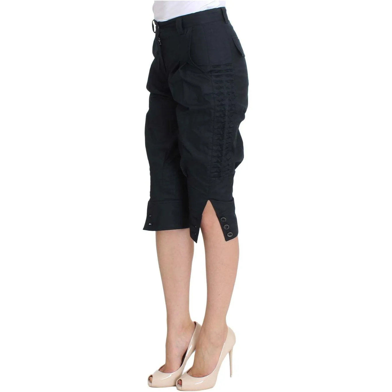 Ermanno Scervino Chic Blue Cotton Casual Pants