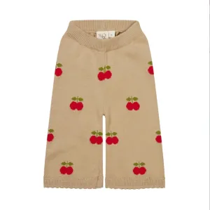 Floess Girls' Cherry Knit Pants