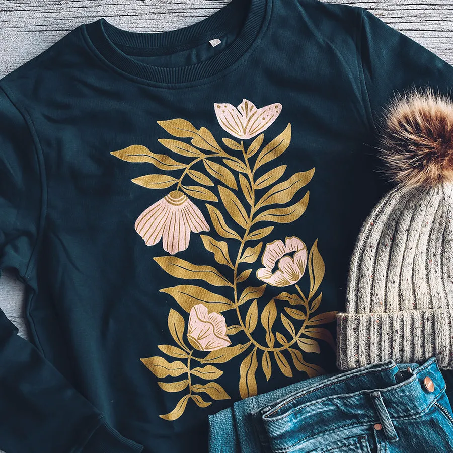 Folk & Lore Flowy Floral Organic Sweatshirt