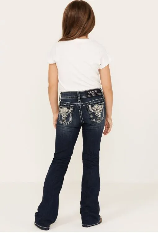 Girl's Grace in L.A. Steer Head Bootcut Jean