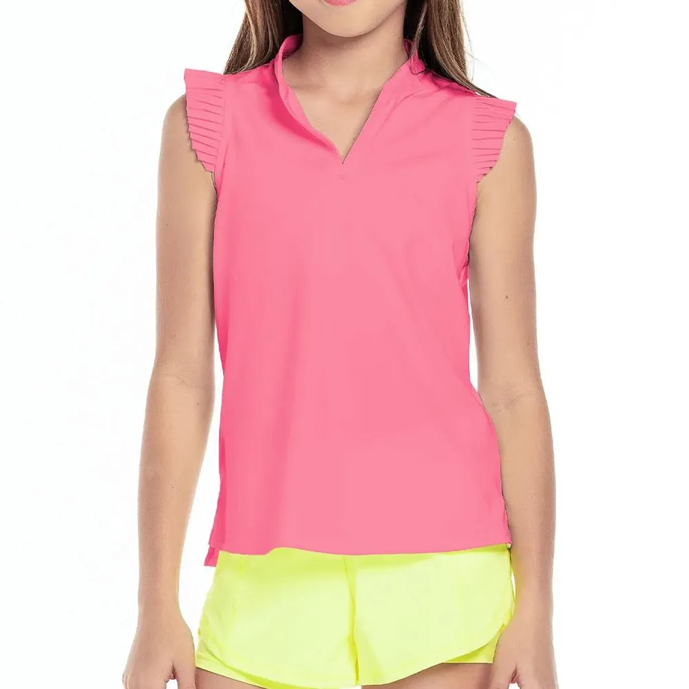 Girls` Pleat Me Up Tennis Tank