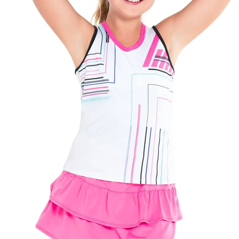 Girl's Prep It Up Tennis Tank White