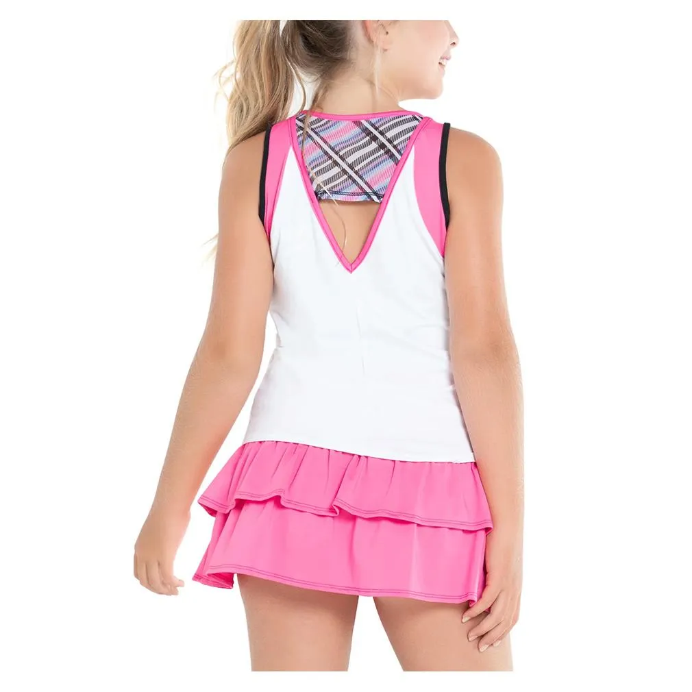 Girl's Preppy Open Back Tennis Tank Taffy