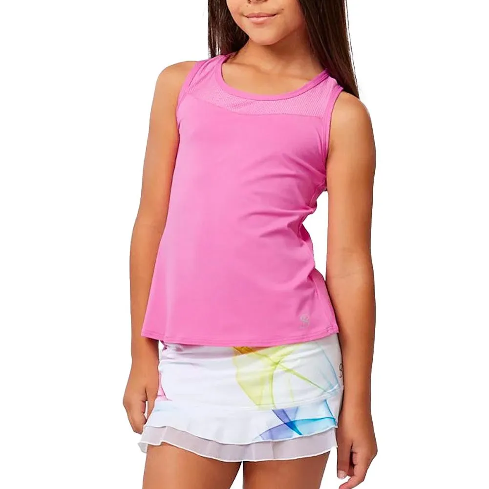 Girl's Racerback Tennis Tank Super Pink