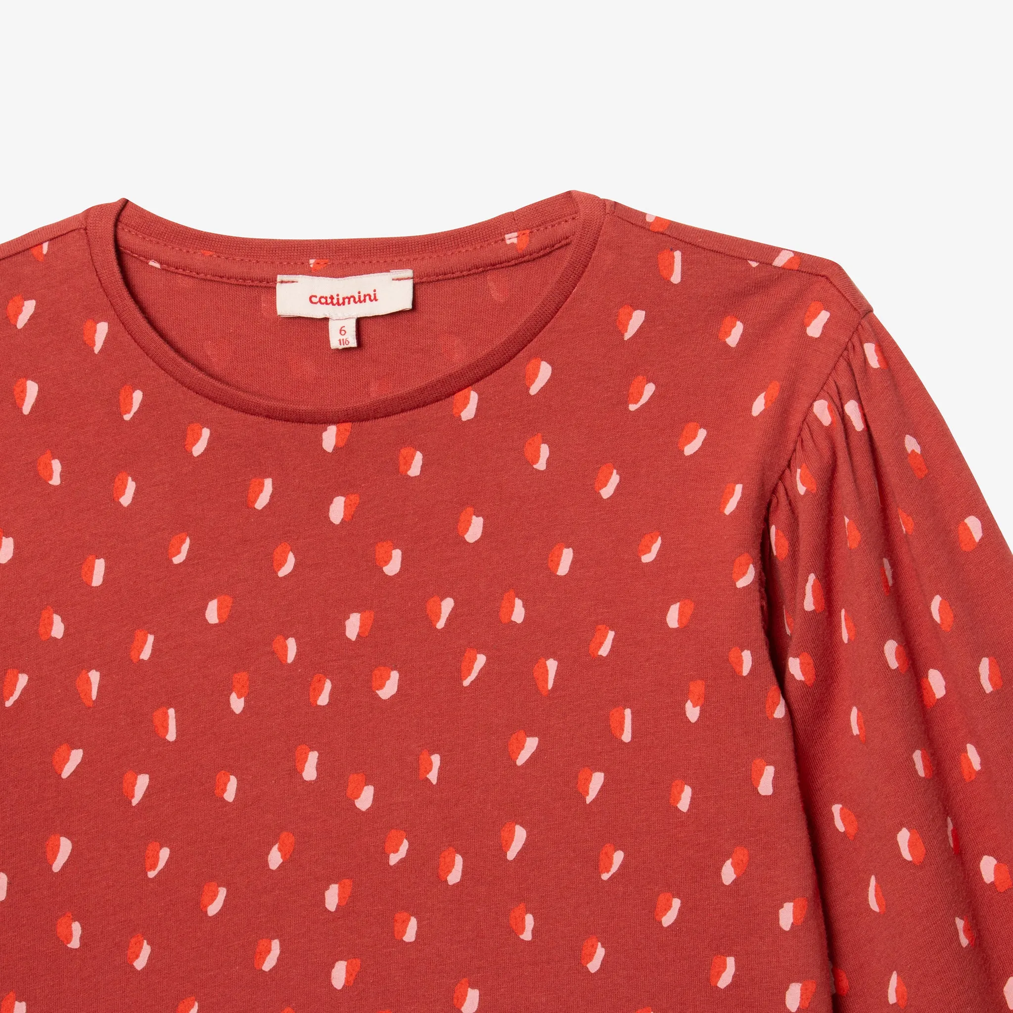 Girls' terracotta T-shirt