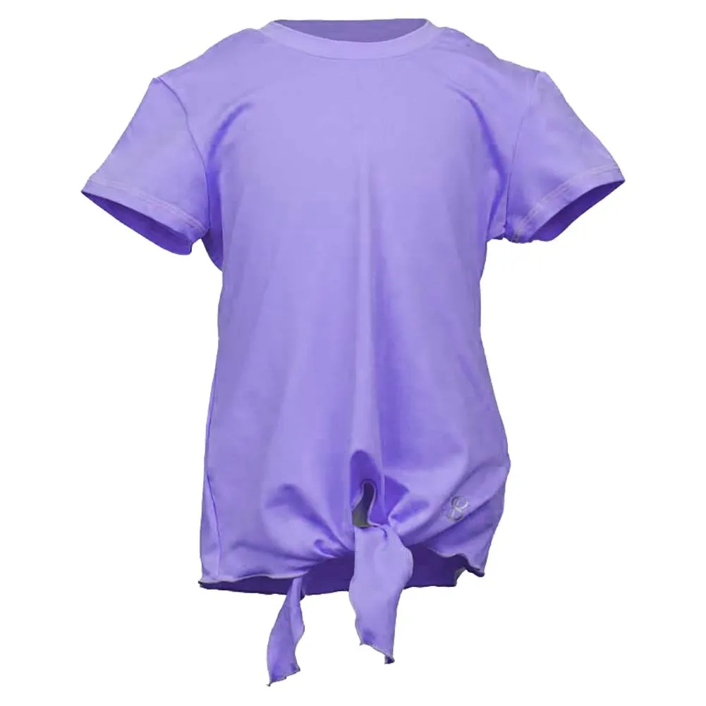 Girls' UV Colors Short Sleeve Tie Tennis Top Amethyst