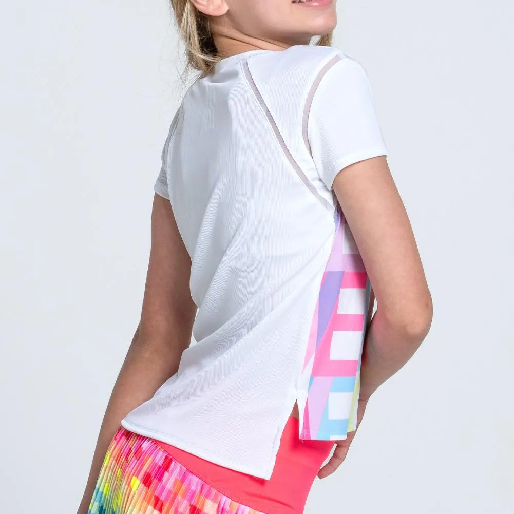 Girls'Love In Color Short Sleeve Tennis Top Rainbow