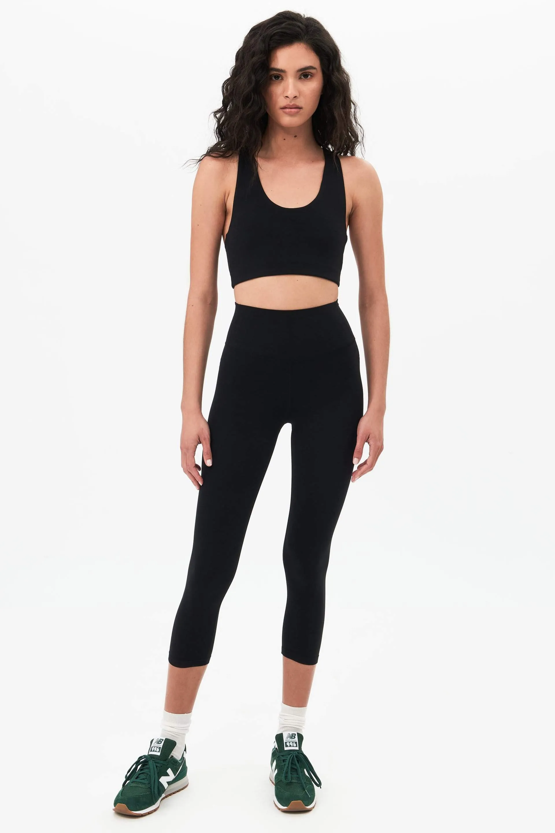 High Waist Airweight Crop, Black