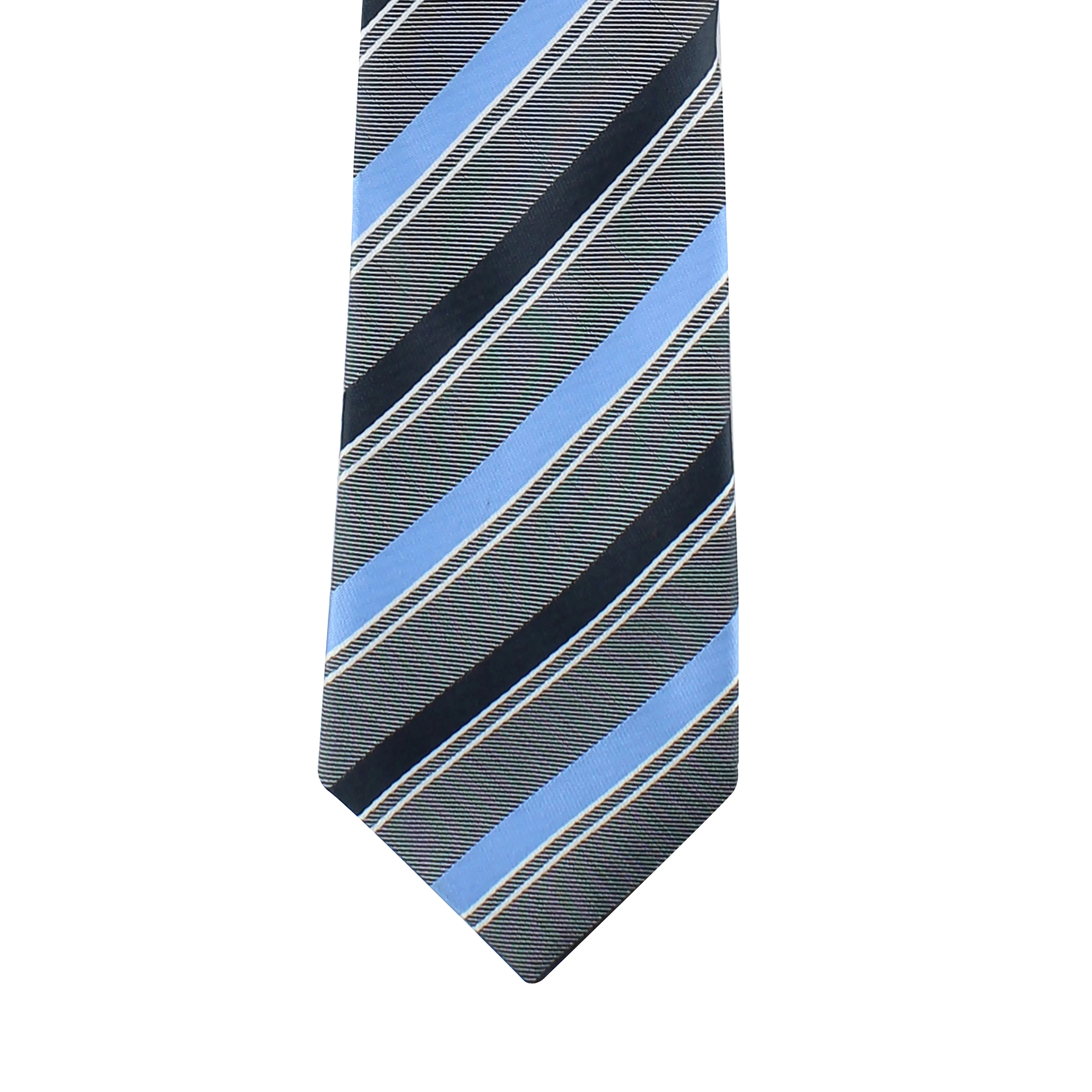 Kovove Gray Striped Necktie and Pocket Square Gift Box