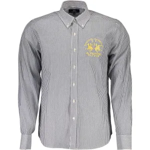 La Martina Blue Cotton Men Shirt