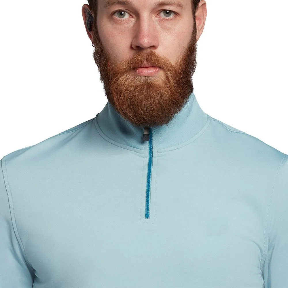 Lyle & Scott Tonal Eagle Tech 1/4 Zip Midlayer - Blue Shore