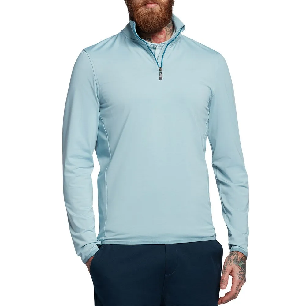 Lyle & Scott Tonal Eagle Tech 1/4 Zip Midlayer - Blue Shore