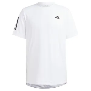 Men`s Club 3-Stripe Tennis Top White