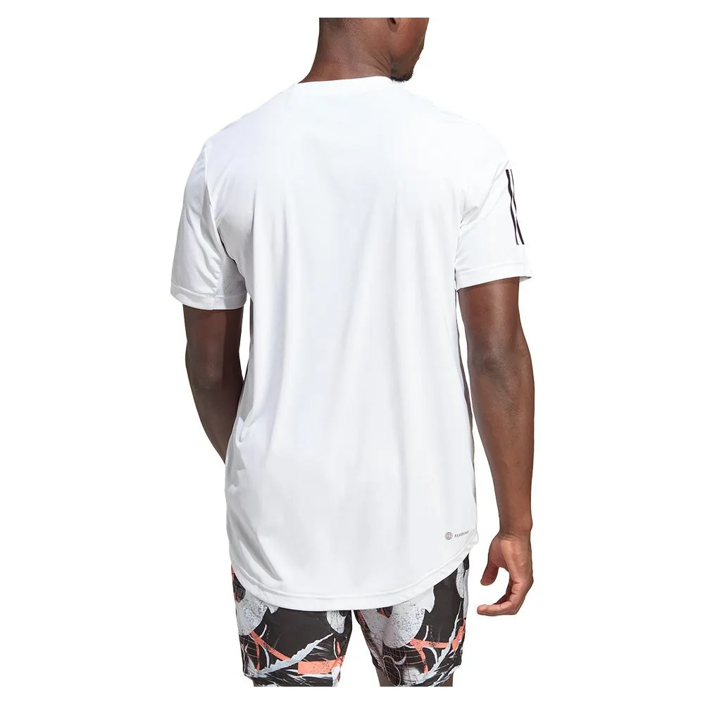 Men`s Club 3-Stripe Tennis Top White