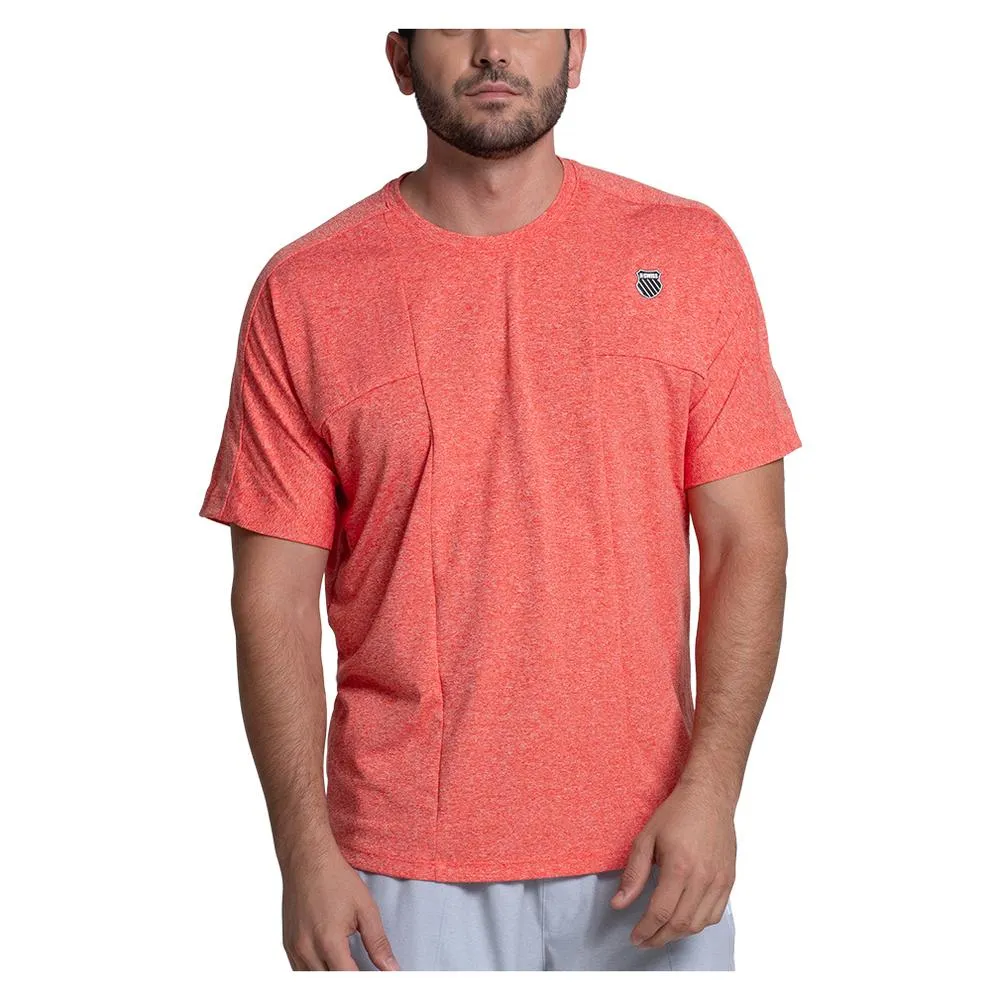 Men's Heather Short Sleeve Tennis Top Spicy