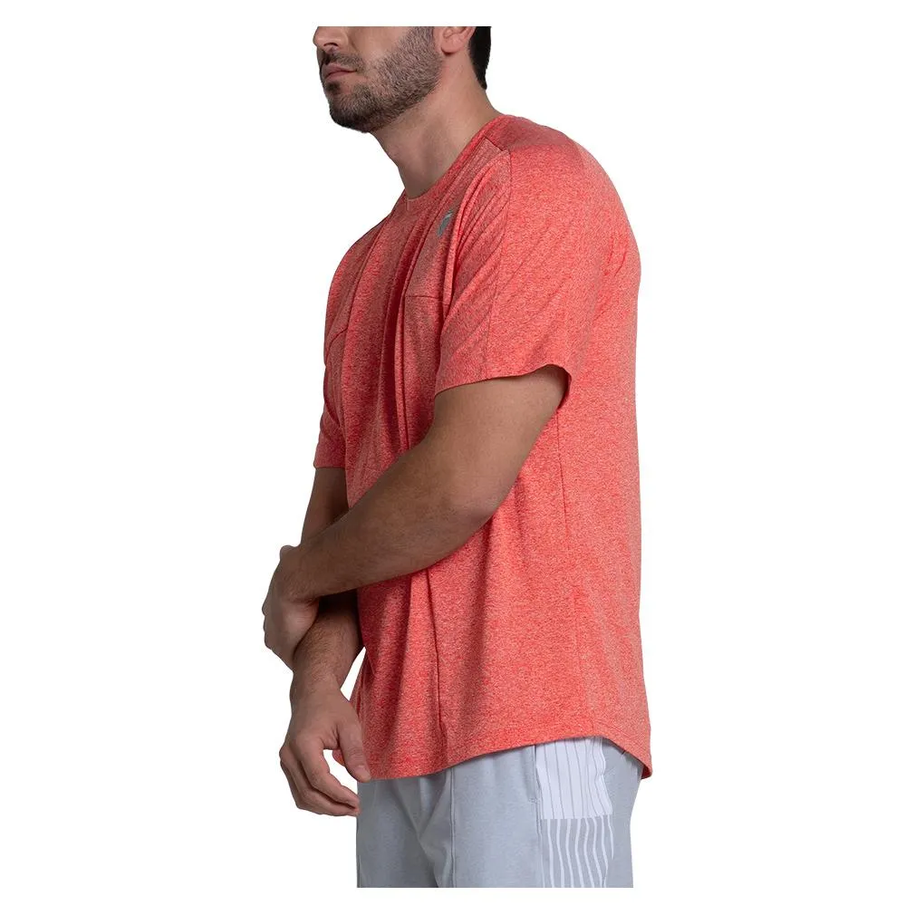 Men's Heather Short Sleeve Tennis Top Spicy