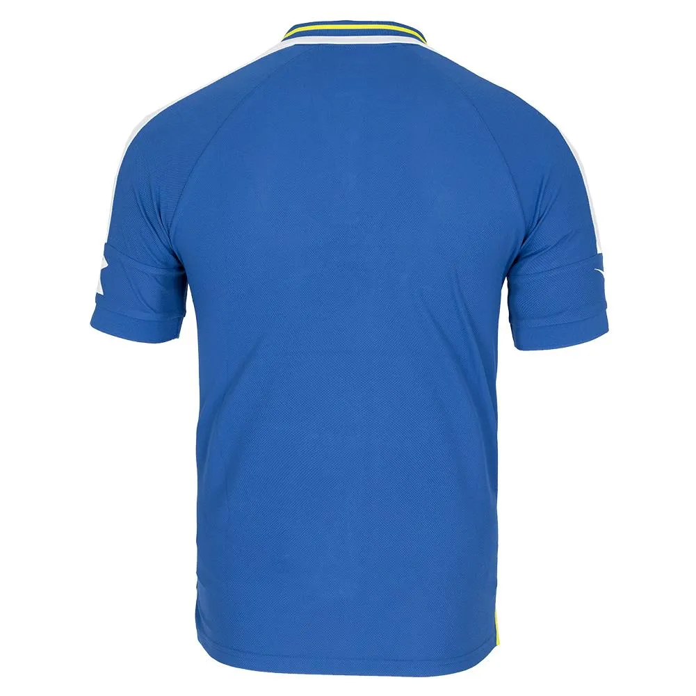 Men's Icon Short Sleeve Tennis Polo Deja Vu Blue